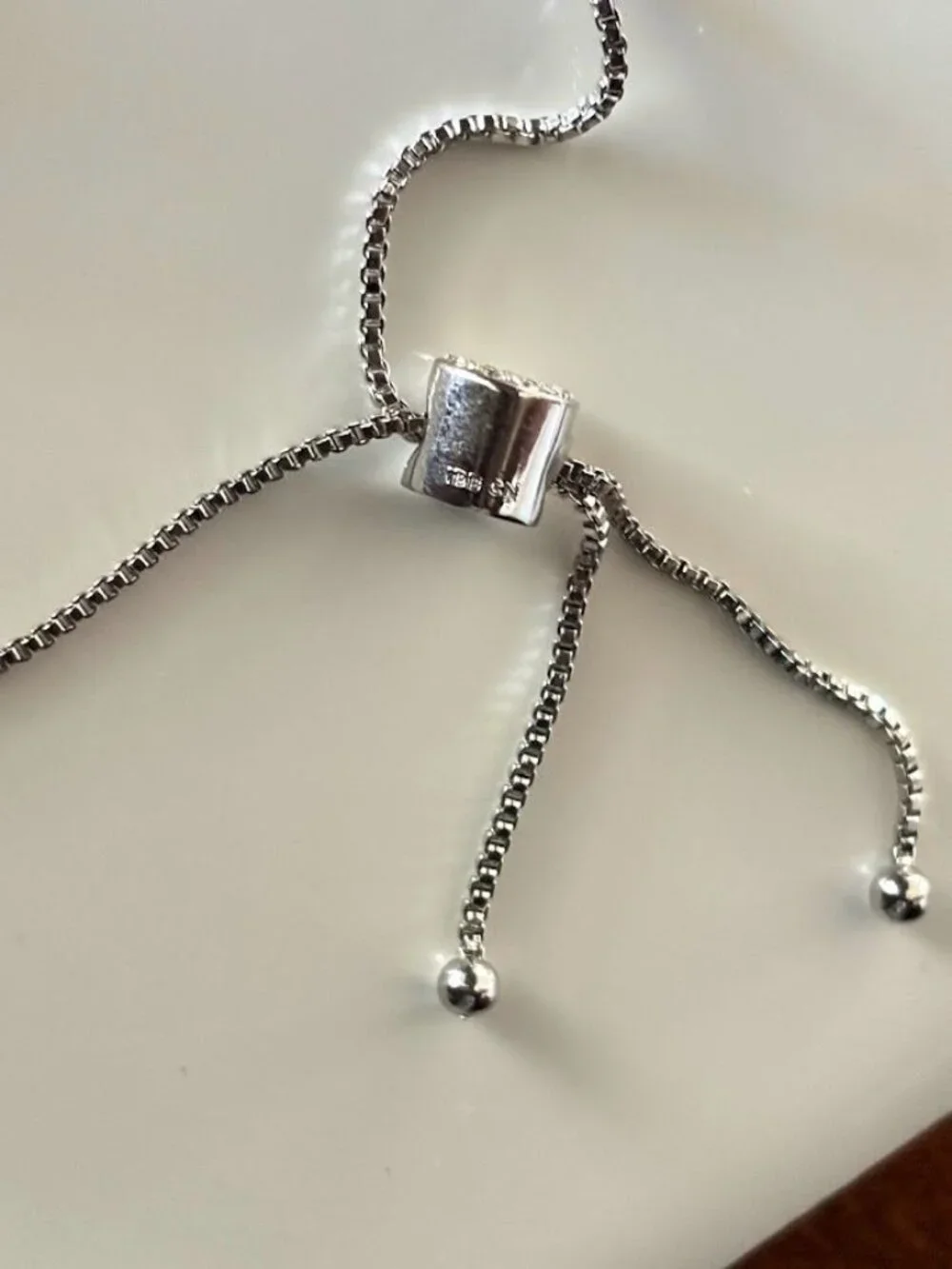 IBB CN Amethyst Colored Faceted Crystal Slider Bracelet Silver Tone